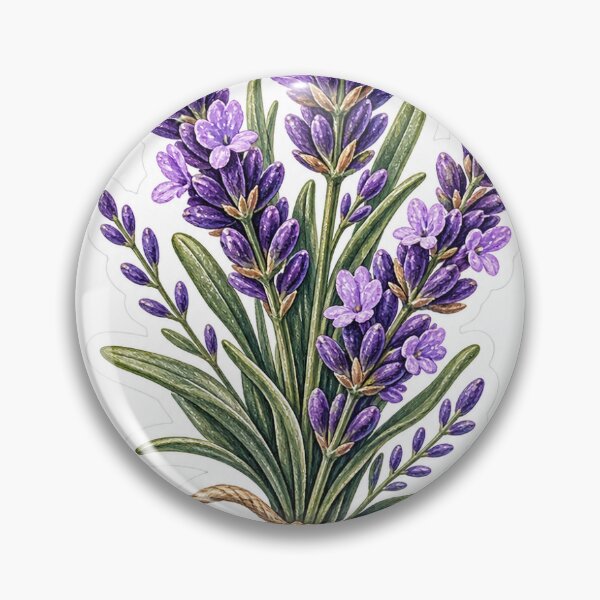 Item preview, Delicate Lavender Botanical Bouquet Sticker designed and sold by InkPixell.