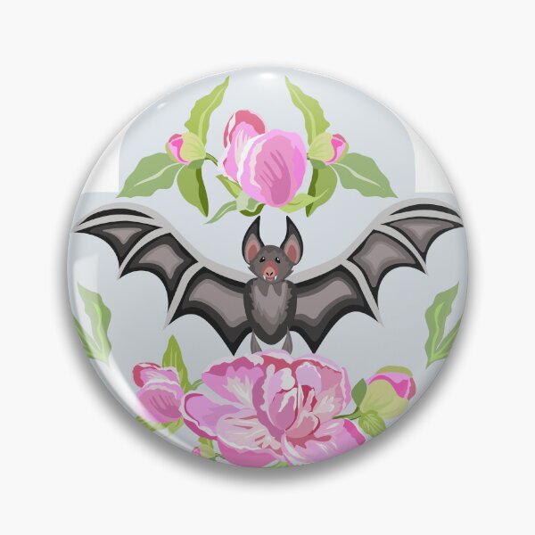 Item preview, Romantic Gothic Bat with Pink Roses designed and sold by olenapetol.