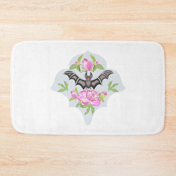 Item preview, Romantic Gothic Bat with Pink Roses designed and sold by olenapetol.