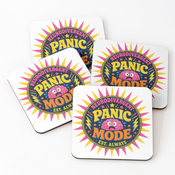 Item preview, Neurodivergent Panic Mode Retro Badge designed and sold by MOSIDRIP™.