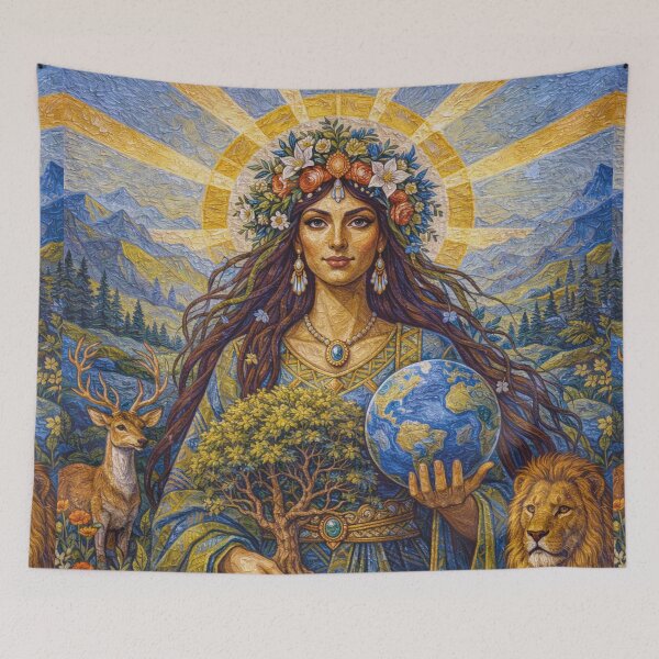 Item preview, Gaia – Mother Earth Goddess Painting designed and sold by GalleryKauffeld.