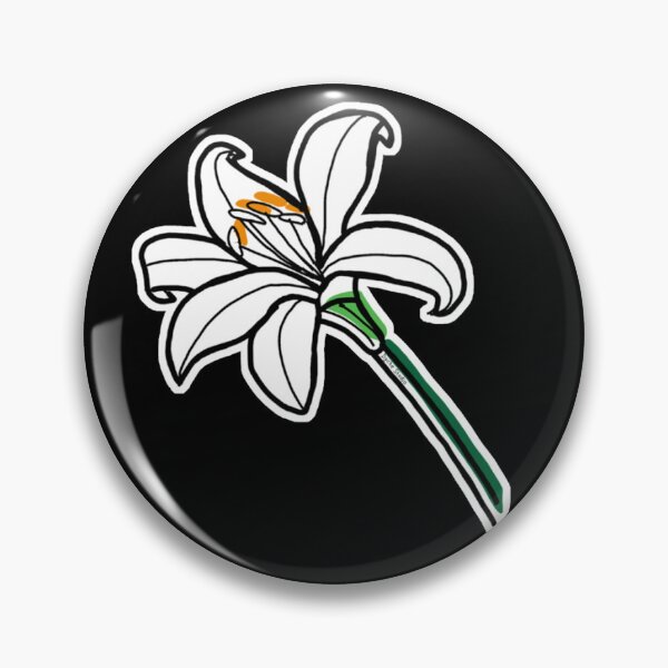 Item preview, Minimalist Lily Line Art on Black designed and sold by Dyche Studio.