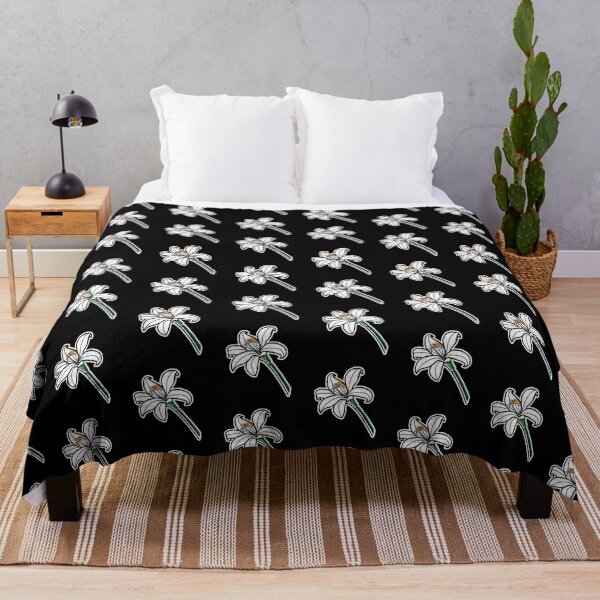 Item preview, Minimalist Lily Line Art on Black designed and sold by Dyche Studio.