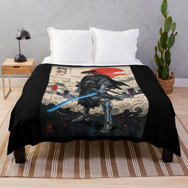 Item preview, Cyborg Ronin Ukiyo-e Cyberpunk Poster designed and sold by Lineer22.
