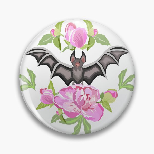 Item preview, Gothic Bat and Pink Roses Floral Design designed and sold by olenapetol.
