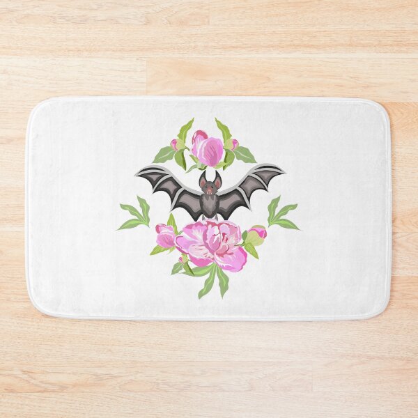 Item preview, Gothic Bat and Pink Roses Floral Design designed and sold by olenapetol.