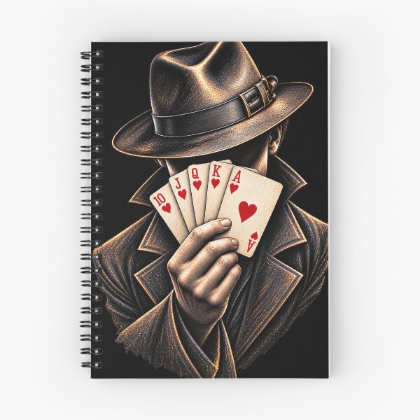 Item preview, Mysterious Poker Player with Cards Noir Art designed and sold by PrintGo26.