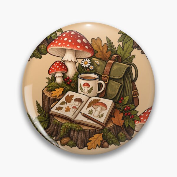 Item preview, Forest Study Mushroom Sticker designed and sold by tviyluv.