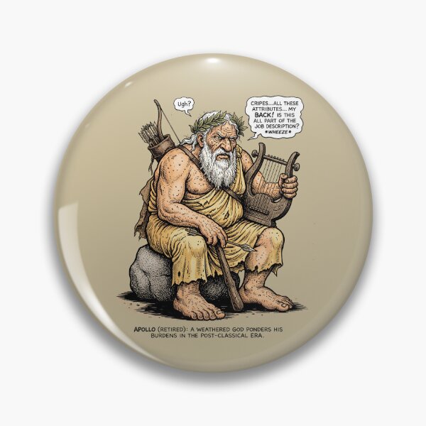 Item preview, Apollo Retired - Exhausted Greek God Mythology Graphic Art designed and sold by FreiherrPK.
