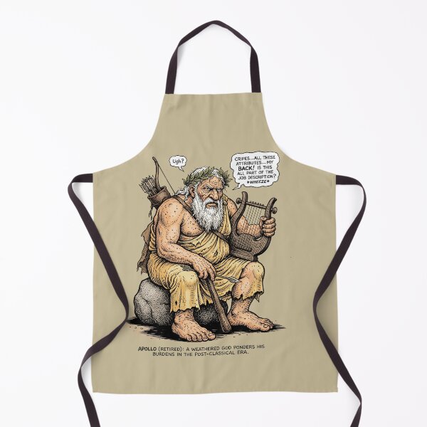 Item preview, Apollo Retired - Exhausted Greek God Mythology Graphic Art designed and sold by FreiherrPK.