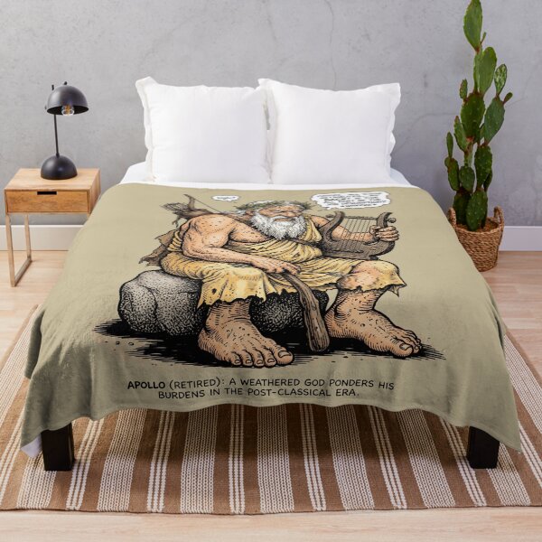 Item preview, Apollo Retired - Exhausted Greek God Mythology Graphic Art designed and sold by FreiherrPK.