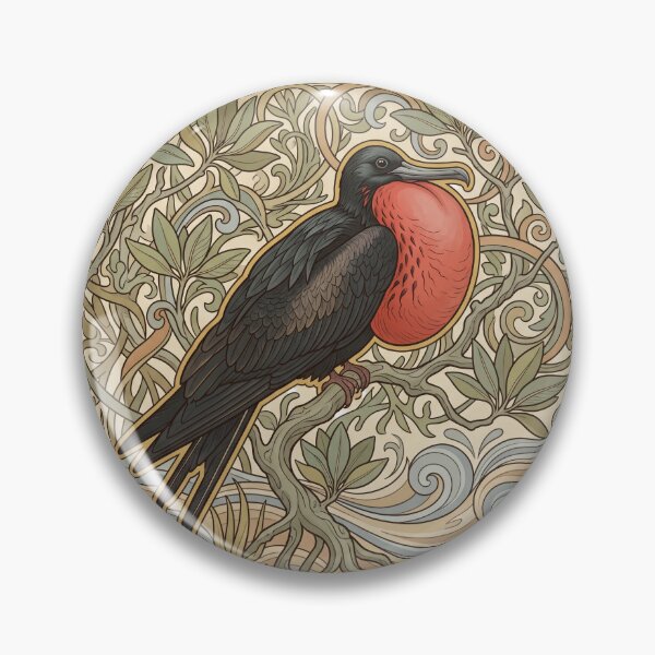 Item preview, Magnificent Frigatebird - Vintage Art Nouveau Botanical Wildlife Print designed and sold by FreiherrPK.