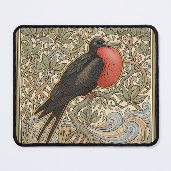 Item preview, Magnificent Frigatebird - Vintage Art Nouveau Botanical Wildlife Print designed and sold by FreiherrPK.