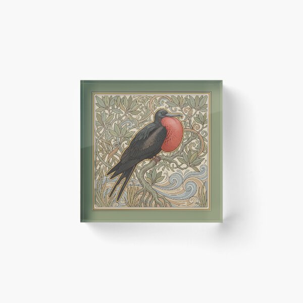 Item preview, Magnificent Frigatebird - Vintage Art Nouveau Botanical Wildlife Print designed and sold by FreiherrPK.