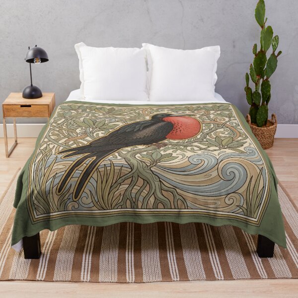 Item preview, Magnificent Frigatebird - Vintage Art Nouveau Botanical Wildlife Print designed and sold by FreiherrPK.