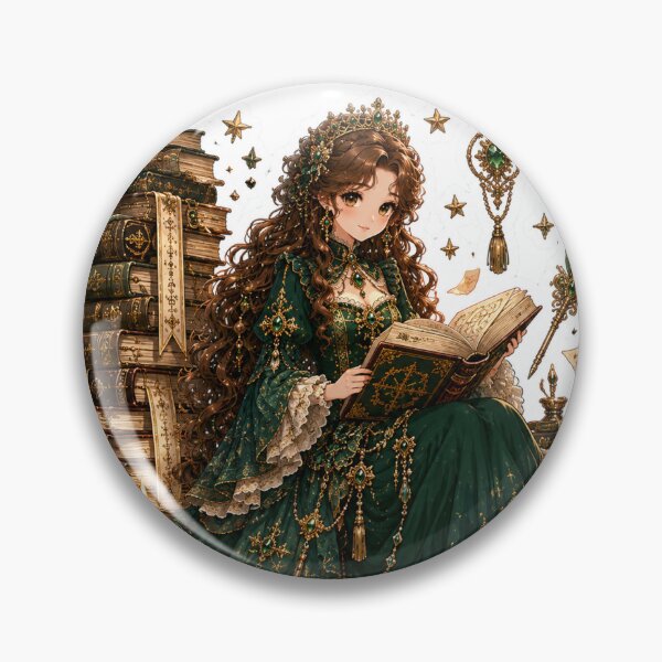 Item preview, Emerald Library Princess | Dark Academia Sticker designed and sold by blossomfun.