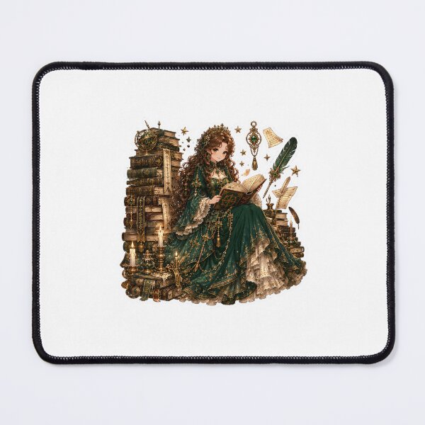 Item preview, Emerald Library Princess | Dark Academia Sticker designed and sold by blossomfun.