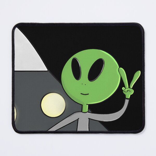 Item preview, Retro Cartoon Green Alien Graphic Art designed and sold by JosieChicknWang.