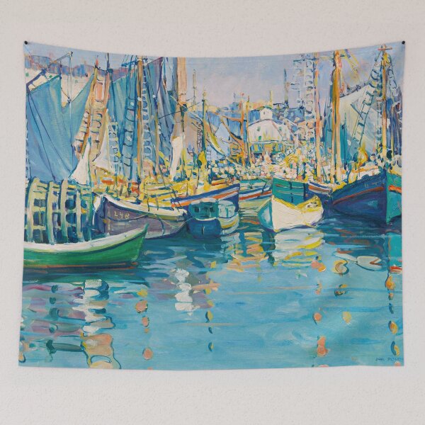 Item preview, Boats in Harbor, Gloucester by Jane Peterson 1916 designed and sold by Jéanpaul  Ferro.