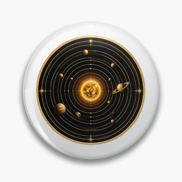 Item preview, Golden Solar System | Luxury Cosmos Astronomy Symbol designed and sold by simaso.