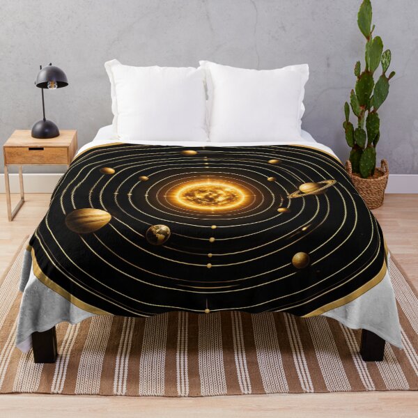 Item preview, Golden Solar System | Luxury Cosmos Astronomy Symbol designed and sold by simaso.