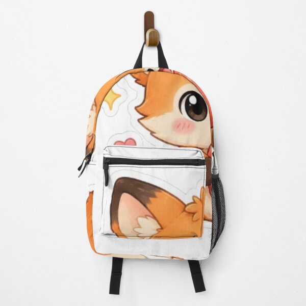 Item preview, Cute Kawaii Fox Hugging Strawberry Sticker | Adorable Chibi Fox Sticker designed and sold by Vegasstickers.
