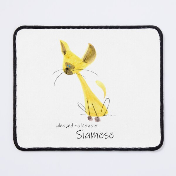 Item preview, Pleased to Have a Siamese — Funny Siamese Cat Art designed and sold by dekewightman.