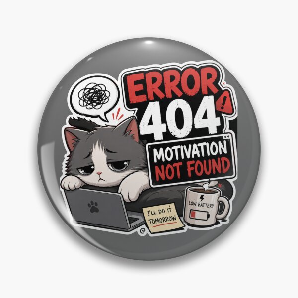 Item preview, Error 404: Motivation Not Found designed and sold by PixoNest.