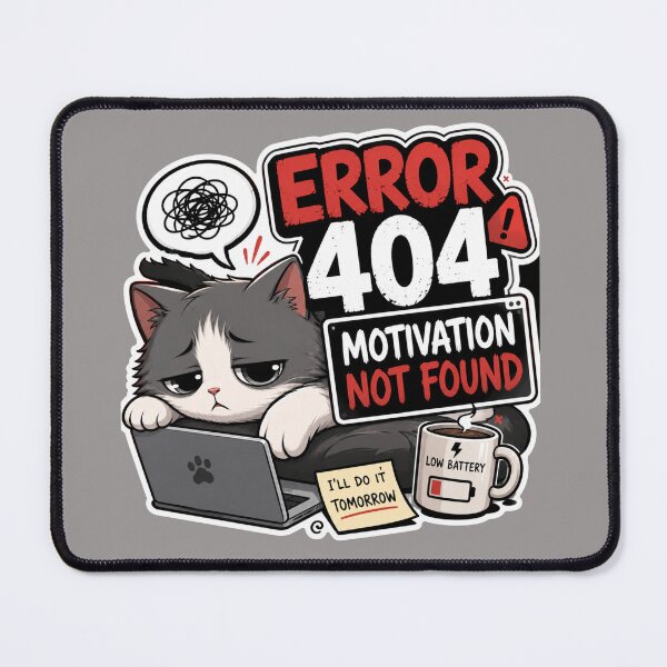Item preview, Error 404: Motivation Not Found designed and sold by PixoNest.