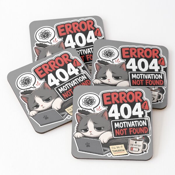 Item preview, Error 404: Motivation Not Found designed and sold by PixoNest.