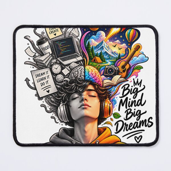 Item preview, Big Mind Big Dreams Inspirational Creative Vision designed and sold by GenZStickerHub1.