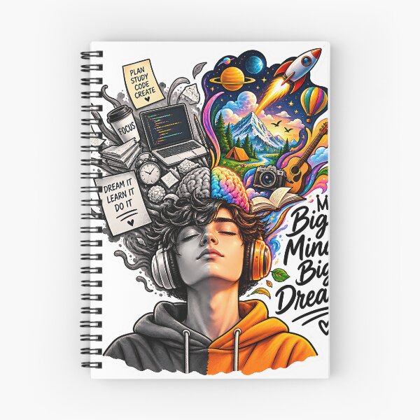 Item preview, Big Mind Big Dreams Inspirational Creative Vision designed and sold by GenZStickerHub1.