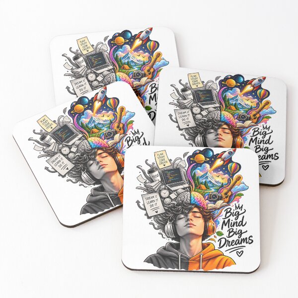 Item preview, Big Mind Big Dreams Inspirational Creative Vision designed and sold by GenZStickerHub1.