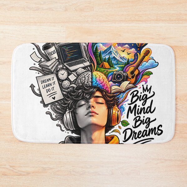 Item preview, Big Mind Big Dreams Inspirational Creative Vision designed and sold by GenZStickerHub1.