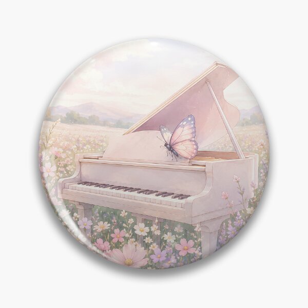 Item preview, Piano & Flowers – Dreamy Grand Piano Butterfly Design for Music Lovers designed and sold by SVALANART.