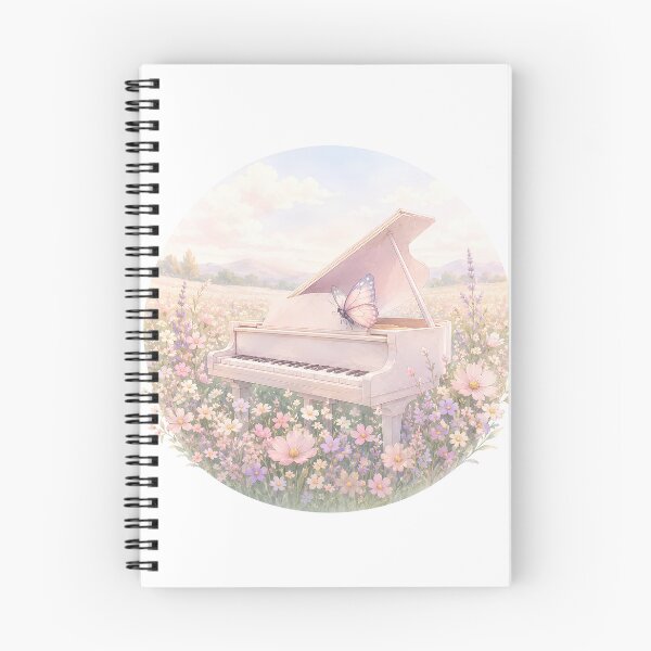 Item preview, Piano & Flowers – Dreamy Grand Piano Butterfly Design for Music Lovers designed and sold by SVALANART.