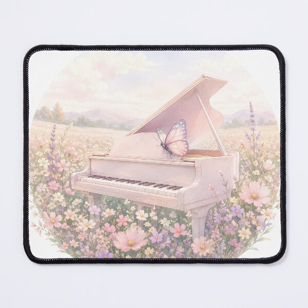 Item preview, Piano & Flowers – Dreamy Grand Piano Butterfly Design for Music Lovers designed and sold by SVALANART.