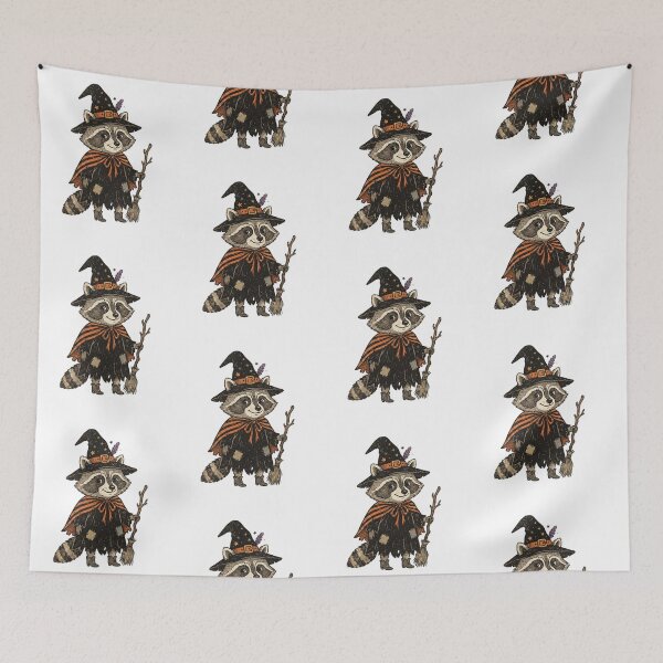 Item preview, Raccoon Halloween Witch Hat  designed and sold by SOUFIANE1991.