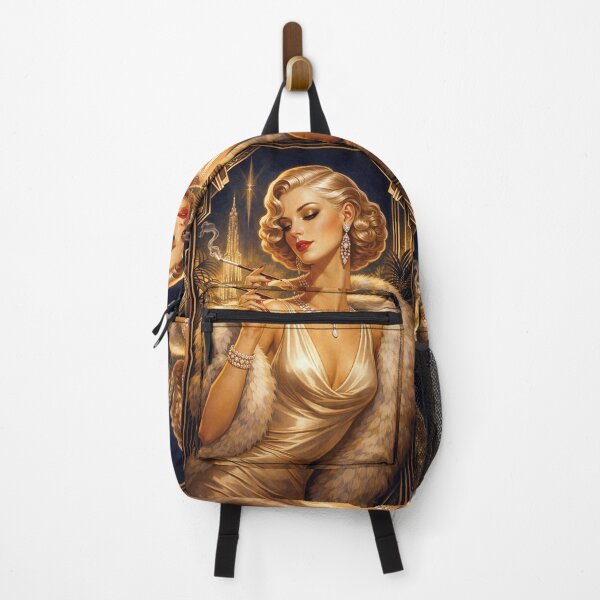 Item preview, Glamorous Woman Smoking a Cigarette – Elegance and Allure designed and sold by GalleryKauffeld.