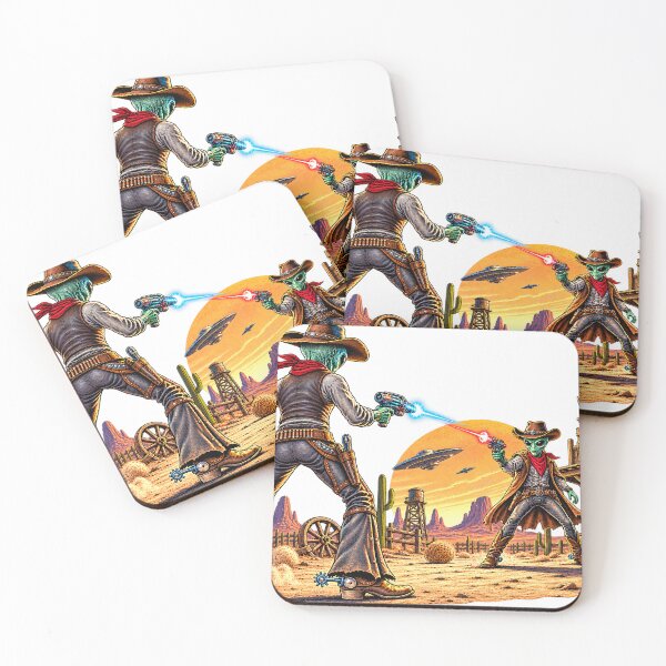 Artikelvorschau, Alien-Cowboys als Revolverhelden entworfen und verkauft von Fingolfins Welt.