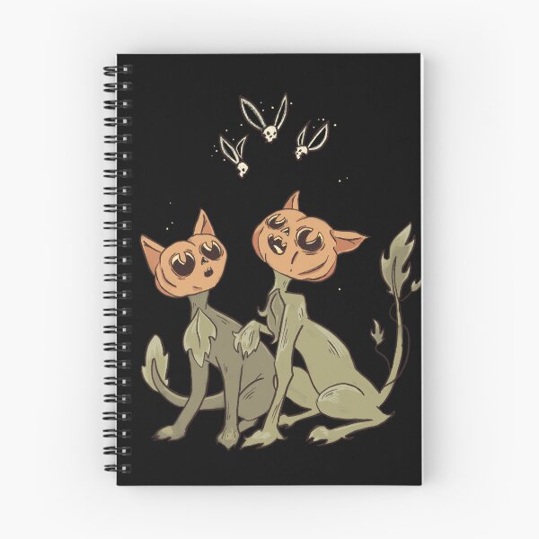 Item preview, Pumpkin Cats chasing Skullflies designed and sold by JessOEvans.