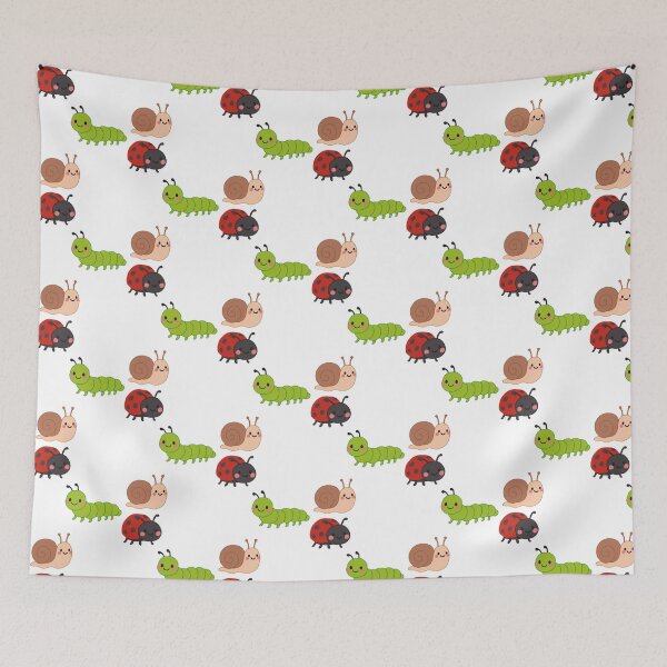 Item preview, Happy Garden Friends Cute Insect Caterpillar Snail Art designed and sold by MORBEAL.