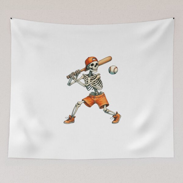 Item preview, Funny Skeleton Baseball Halloween Spooky Sports  designed and sold by roartusa.