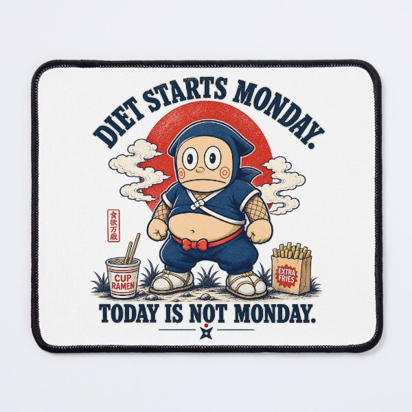 Item preview, Diet Starts Monday – Hungry Ninja designed and sold by Neo Edo Studio.
