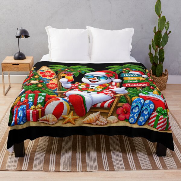 Item preview, Tropical Beach Christmas Snowman Ugly Sweater designed and sold by tw2us.