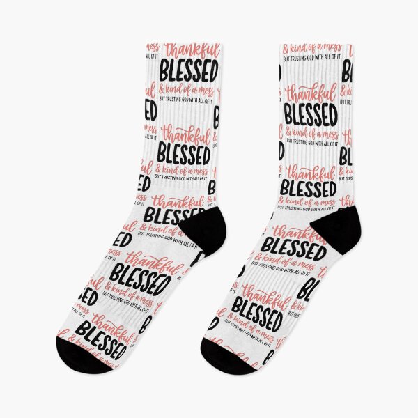 Item preview, Thankful Blessed Mess Faith Quote designed and sold by cerima.