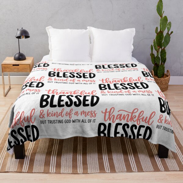 Item preview, Thankful Blessed Mess Faith Quote designed and sold by cerima.