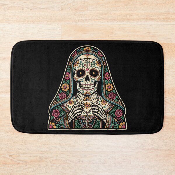 Item preview, Calavera Nun - Mexican Sugar Skull Dia de los Muertos Graphic Art designed and sold by FreiherrPK.