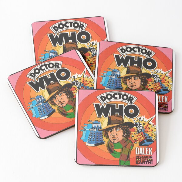 Item preview, Doctor Who – Fourth Doctor & Daleks Vintage Retro Art designed and sold by Grand Illusions.