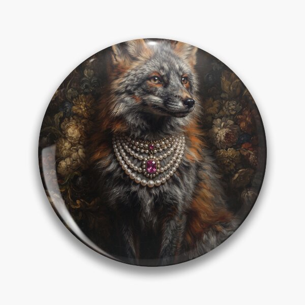 Item preview, Royal Fox Ruby Pearl Necklace designed and sold by Real Beast Art.